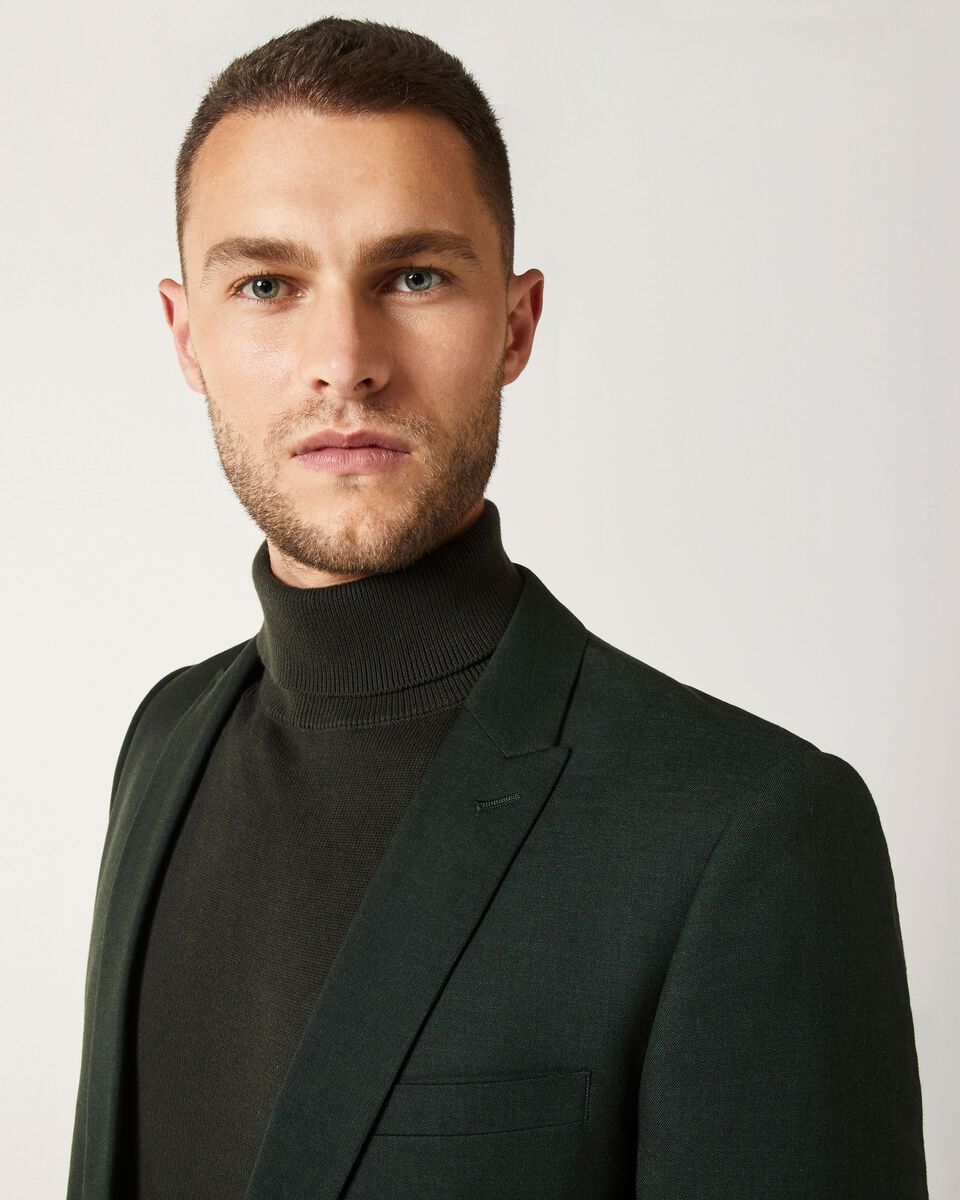 Mens Dark Green Tailored Suit Jacket